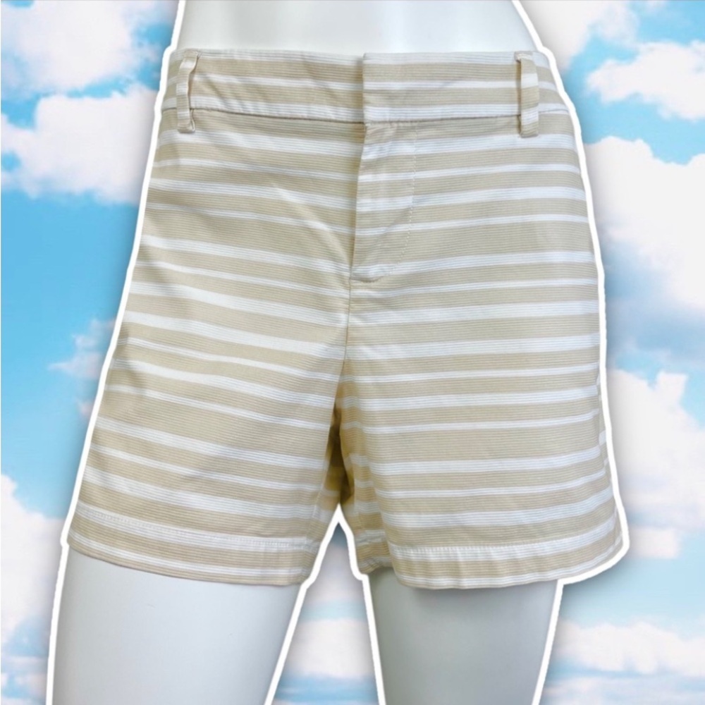 ❤️ TOMMY HILFIGER Striped Essex Shorts Preppy Nautical Coastal Quiet Luxury Tan